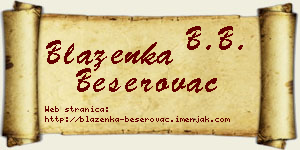 Blaženka Beserovac vizit kartica